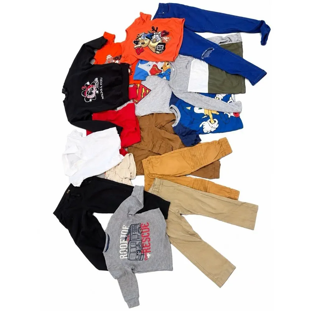 Bulk Lot Boys Youth Clothing Mixed Sizes Shirts Pants Jeans Hoodies 12+ Lbs